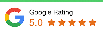 Google Rating 5.0, five stars