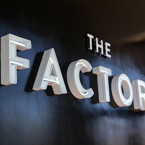 Custom dimensional office sign letters